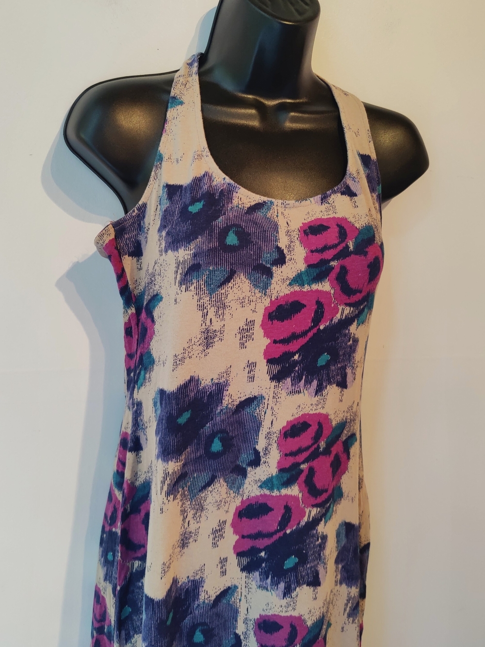 Floral Racerback Tank Dress in Organic Cotton Threads 4 Thought